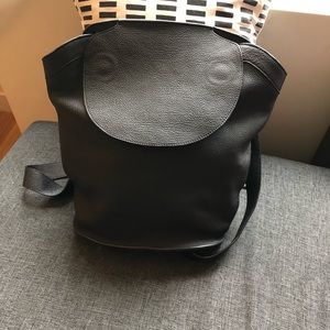 Leather backpack. Sample from Korea.